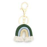 MACRAME RAINBOW KEYCHAIN BOHO CAR HANGING DECOR_CWAB5031