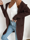 Cwohol0384_Casual Open Front Long Sleeve Hoodie Sweater
