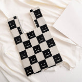 SMILING FACE PATTERN CROCHET HOBO HANDBAG PURSE_CWAB0883