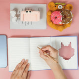 COLORFUL PORTABLE NOTEBOOK ON BLUE BACKGROUND_CWMM1860