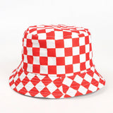 Cwah1522_Stylish Plaid Reversible Shade Bucket Hat
