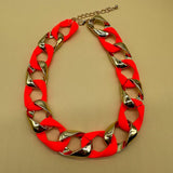 RESIN ACRYLIC HIP HOP STYLE NECKLACE_CWMM4933