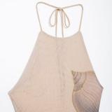 SEASHELL MESH DRESS ELEGANT FRENCH DESIGN_CWDMD5797