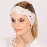 Warm Knitted Flat Cross Yarn Headband