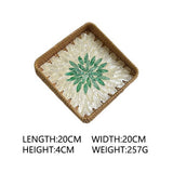 RATTAN COLORFUL SHELL CREATIVE HANDMADE FRUIT PLATE_CWMM4403