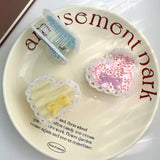 ELEGANT BOW ACETATE CLAW CUTE HOLLOW HEART CLIP_CWAHA5910