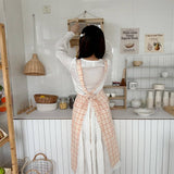 PLAID APRON FOUR COLOR CAFE WORK APRON_CWMM5813