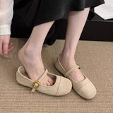 SOFT SOLE ROUND TOE MARY JANE FLATS FOR WOMEN_CWSHF0069