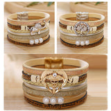 BOHEMIAN MAGNETIC CLASP MULTI LAYER BRACELET_CWAJE1459