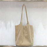 Vintage Faux Suede Tote?Soft &Spacious Shoulder Bag_Cwab4107