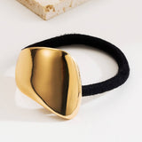 MINIMALIST METAL HEART SQUARE ELASTIC HAIR TIE_CWAHA6249