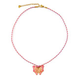COLORFUL ROPE NECKLACE WITH BUTTERFLY CHARM_CWMM8805
