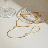 18K GOLD PEARL CHAIN ANKLET RING STAINLESS STEEL_CWAJE4847