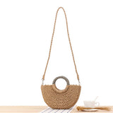 SIMPLE SEMICIRCLE HAND STRAW BAG_CWAB2105