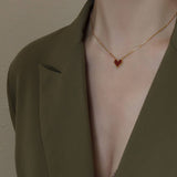 Valentines Day Heart Shaped Pendant Necklace