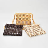HANDMADE WOODEN BEAD WOVEN SHOULDER BAG_CWAB2009