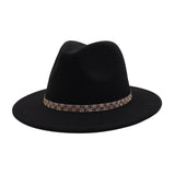 Unisex Vintage Wool Fedorahat British Ethnic Style_Cwah04392