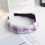 SIMPLE NEW STYLE PLAID KNOTTED HEADBAND_CWAHA1715