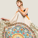 Twill Satin"First Love"Print Large Scarf For Women_Cwasc0667