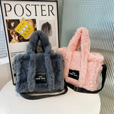 Winter Imitation Rabbit Furlarge Capacity Plush Bag_Cwab3926