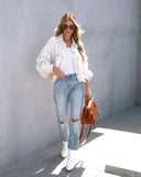 Waffle Patchwork Short Washable Coat