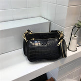 CROCODILE PATTERN ZERO WALLET SHOULDER BAG_CWAB1392