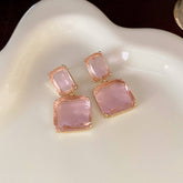 SIMPLE HIGH END TRANSPARENT CUBE CRYSTAL EARRINGS_CWAJE2321