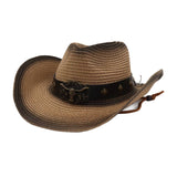 SPRAY PAINTED WESTERN COWBOY SUN HAT FOR MEN WOMEN_CWAH04492