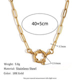 BASIC LOOSE CHAIN HEART ROUND NECKLACE_CWMM5711