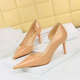 GLOSSY SHALLOW POINTED TOE SEXY HIGH HEELS_CWSHH0061