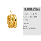 C SHAPED HOLLOW GOLD PLATED EARRINGS_CWAJE1032