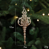 GLITTER REINDEER HOUSE CHRISTMAS TREE ORNAMENT_CWMM9747