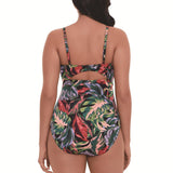 LEOPARD PRINT SLIM CUT OUT BIKINI SWIMSUIT_CWMW0620