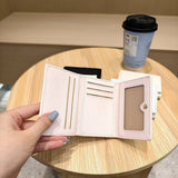 Cute Cat Embossed Mini Trifold Wallet For Students_Cwab06230