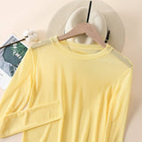 CANDY COLOR BLOUSE LONG SLEEVE MESH TOP_CWTBLL3620