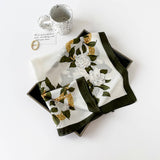 LETTER PRINT SATIN SQUARE SCARF FOR WOMEN_CWASC0810