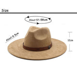 SUEDE HAT FOR MEN AND WOMEN COUPLES WIDE BRIM HAT_CWAH2506