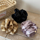 Satin Puff Hair Clip Bun Twist Claw Clip_Cwaha08221