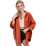 Women Loose Button Down Jacket_Cwoja695