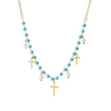 NEW BLUE CROSS PEARL NECKLACE_CWAJE1425