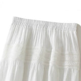 LACE CAKE HIGH WAIST PLEATED SKIRT WITH FLOWINGHEM_CWBMS0337