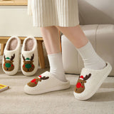 CHRISTMAS ELK NON SLIP COTTON SLIPPERS_CWSHS0275