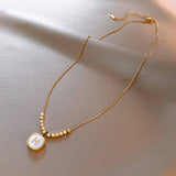 SIMPLE AND ELEGANT SQUARE LETTER NECKLACE_CWAJE2374