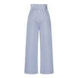 Women Tied Waist Wide Leg Office Work Pants