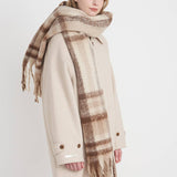 FRENCH RETRO PLAID SCARF WINTER TASSEL WRAP_CWASC0327