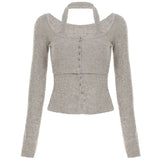 Two Sexy Fake Items With Solid U-Neck Necklaces