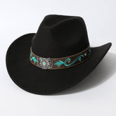 Unisex Western Cowboy Straw Sun Hat_Cwah3659