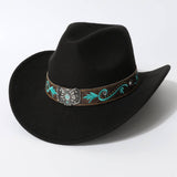 Unisex Western Cowboy Straw Sun Hat_Cwah3659