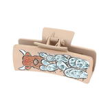 Western Bull Head Hair Claw - Cactus Leather Clip_Cwasc03060
