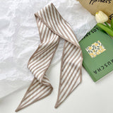 NEUTRAL LONG TWILLY SCARF HAIR TIE NECK RIBBON_CWASC0715